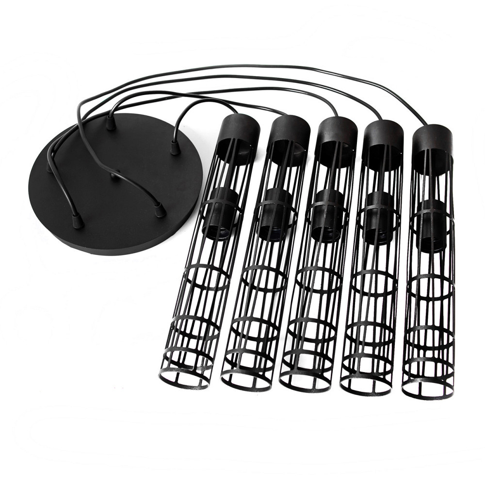 Cветильник лофт подвесной Е27-5 Flow NL 6040-5R BK Киев - изображение 2