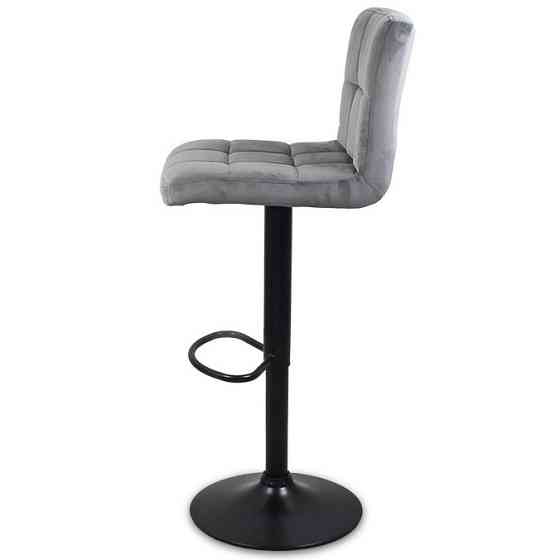 Барный стул со спинкой Hoker Just Sit MONZO-VELVET регулируемый кресло для кухни Серый Киев