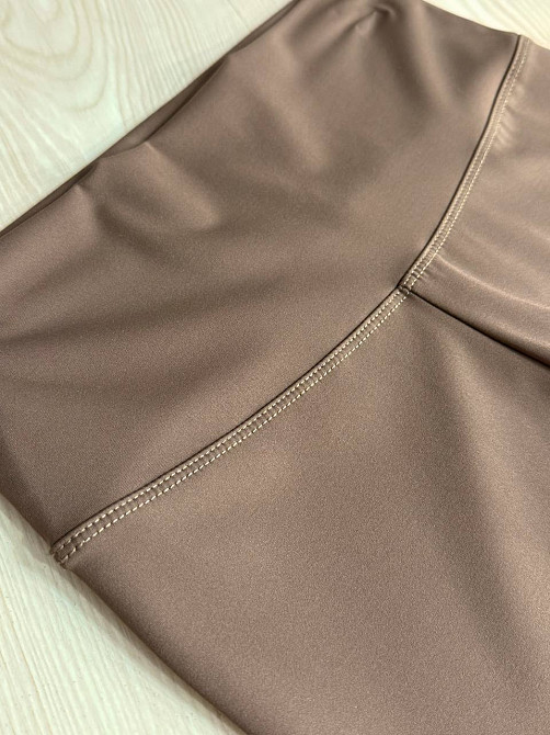 Лосины женские A-N 1721 со штрипками фиксаторами дайвинг с высокой посадкой коричневые, коричневый, L Киев - изображение 8