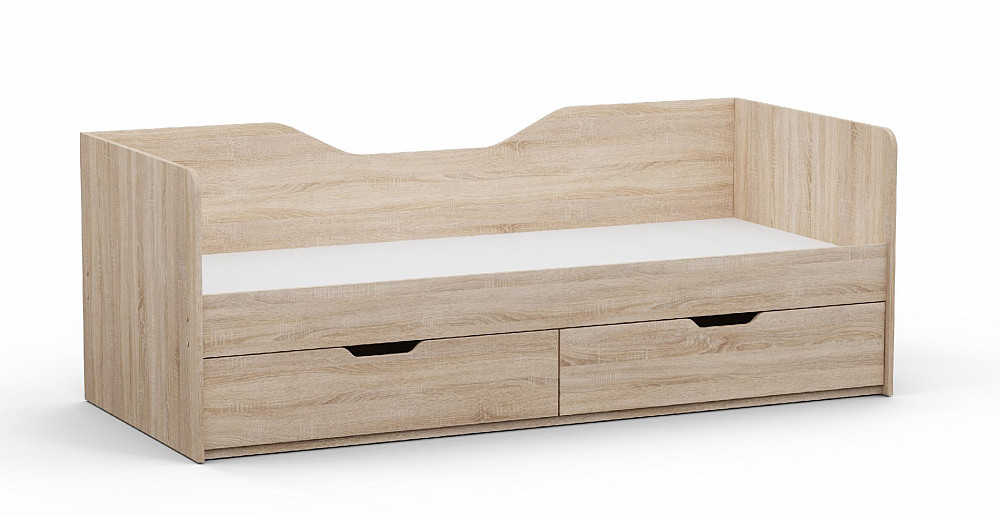 Ліжко односпальне L-3, Дуб Сонома, 1932х850х700 Львів - фото 1