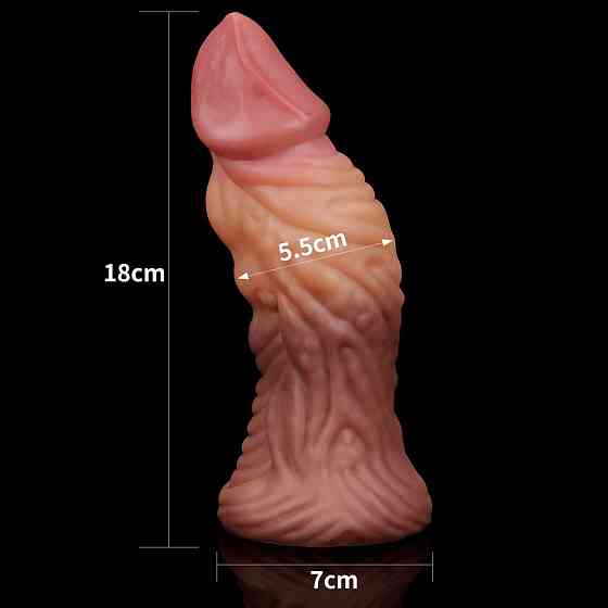 Фалоімітатор 7.0'' Dual layered Platinum Silicone Plug Sex Aura Київ