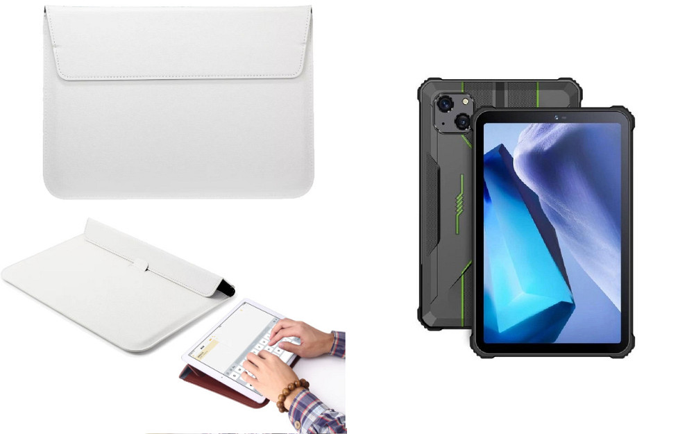 Чехол-конверт VitoCase для Oukitel RT3, Oukitel RT3 Pro, с функцией подставки для планшета Белый Киев - изображение 1
