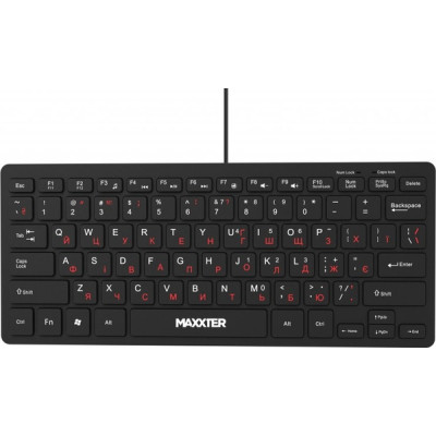 Клавіатура Maxxter KBM-C01B-UA USB UA Black (KBM-C01B-UA) Вінниця - фото 1