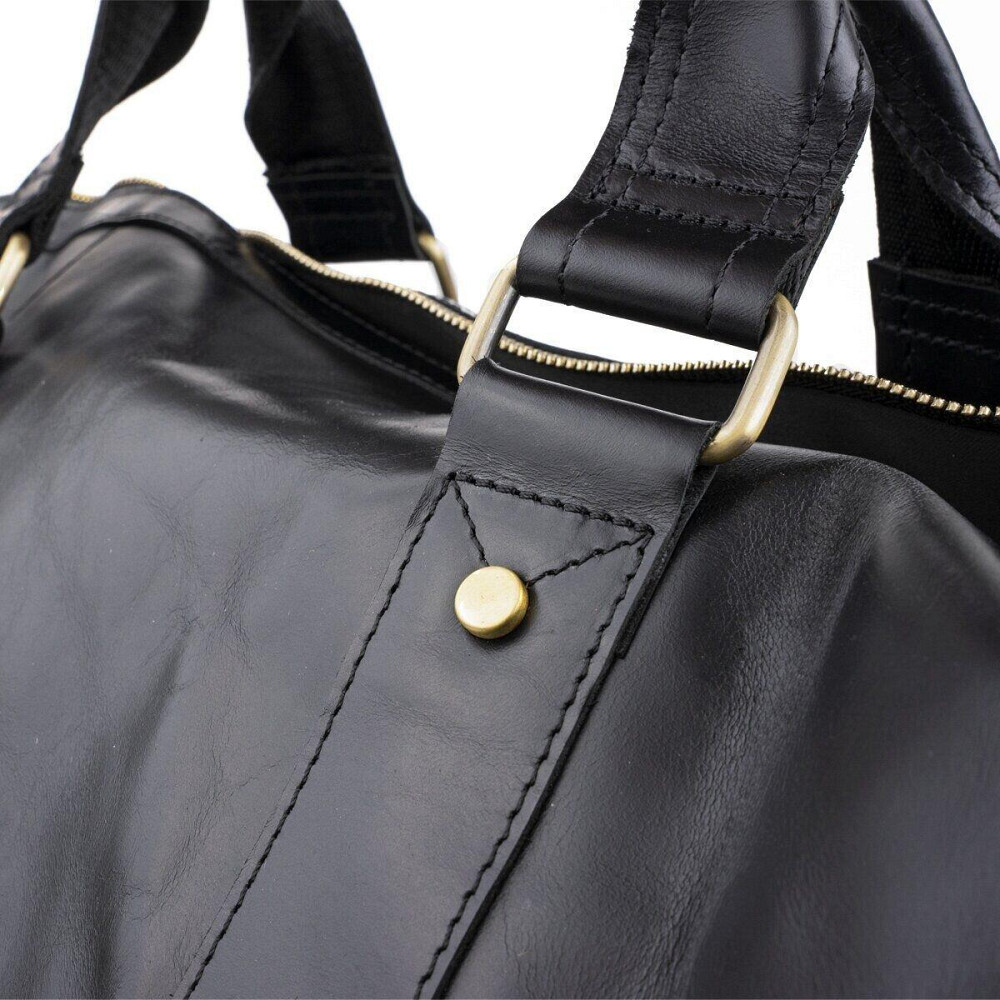 Сумка дорожная мужская кожаная Vintage 14894 Черная Киев - изображение 8