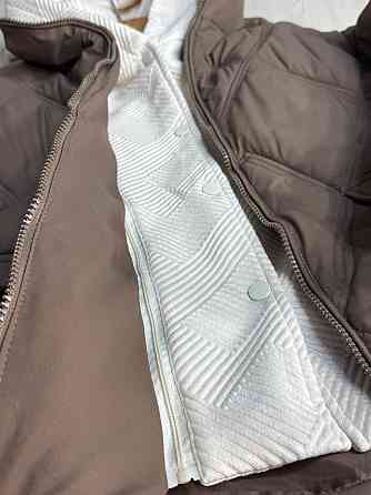 Куртка женская Haiziyuan 552 демисезонная оверсайз с капюшоном коричневая, коричневый, M Киев