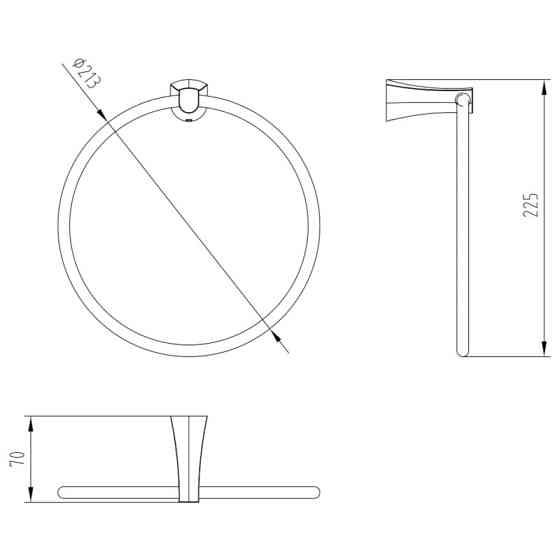 Держатель для полотенец IMPRESE CUTHNA antiqua бронза Киев