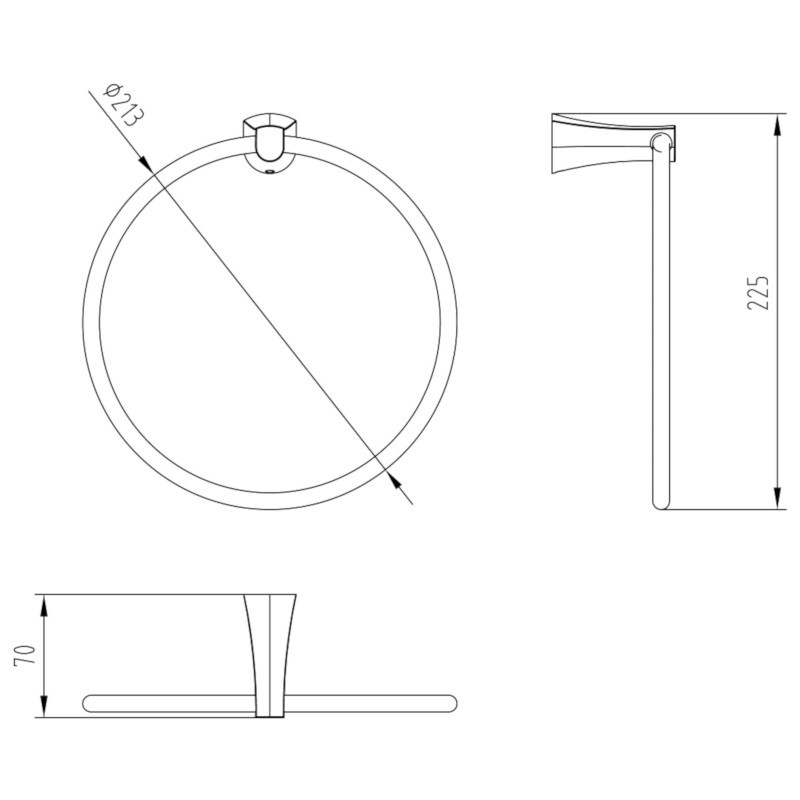 Держатель для полотенец IMPRESE CUTHNA antiqua бронза Киев - изображение 2