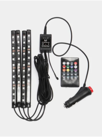 Подсветка салона авто RGB с пультом и музыкой Киев