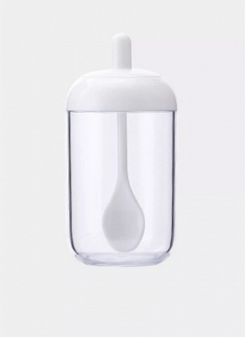 Банку з ложкою для спецій, солі, цукру (біла) Вінниця - фото 1