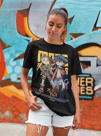 Футболка аниме Маде Ін Абйсс Гирл оверсайз (S/M/L) Черний AnimeJ0970 Днепр