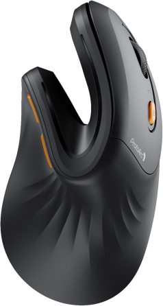 Мышь вертикальная ProtoArc EM11 NL Bluetooth / 2.4G, аккумулятор 500 мАч, 3 устройства, 2400 DPI, USB-C, черная Киев