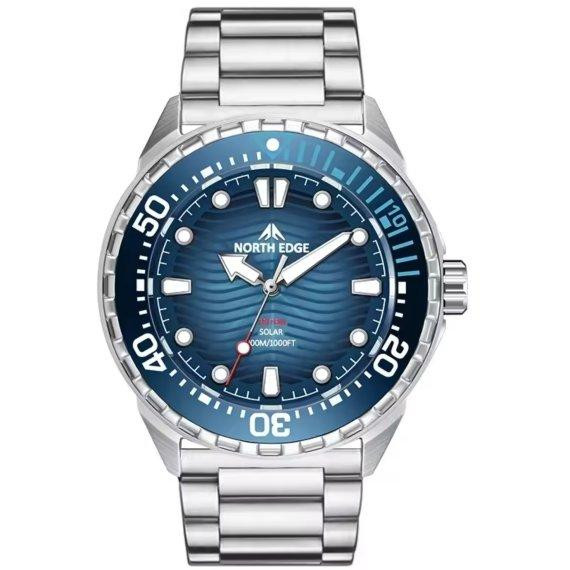 Годинник чоловічий наручний North Edge Triton 30 Bar (Сріблястий) Київ - фото 1