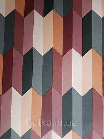 Шпалери вінілові на флізелін Petite Fleur 4 Rasch Texti 288697 на синьому тлі червоні птиці бірюзові квіти Київ