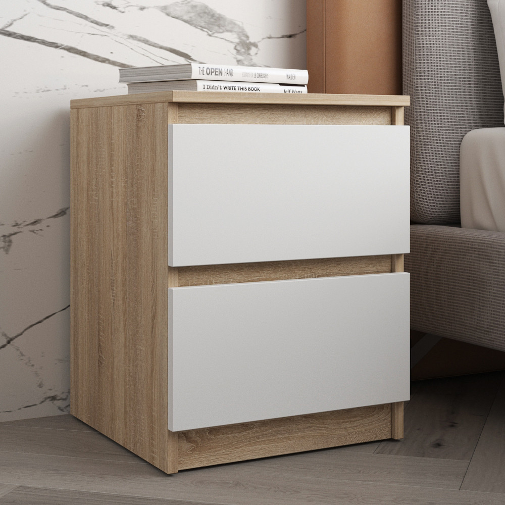 Прикроватная тумба VAYS R-5, 2 ящика без ручек, ЛДСП 40×40×53 см – тумба в спальню Львов - изображение 2
