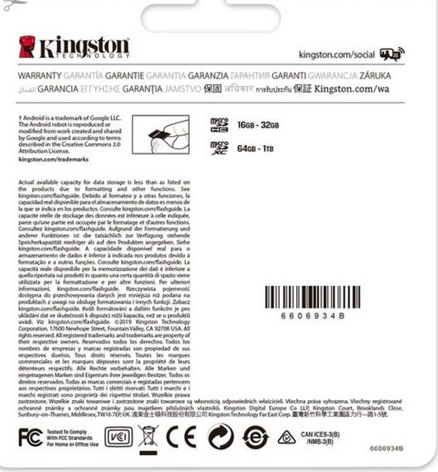 Карта пам'яті Kingston microSDXC 256GB Canvas Select Plus Class 10 UHS Київ - фото 3