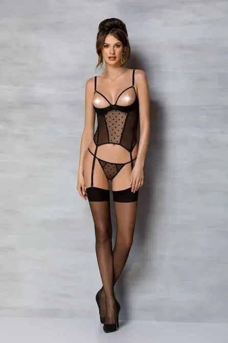 Корсет MARINA CORSET black S/M - Passion Львов - изображение 6