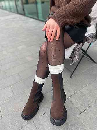 Edan Instruments Черевики жіночі EDAN 71 коричневі (зима, замша натуральна) (5743) Коломия