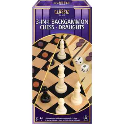 Настольная игра Ambassador Набор 3-in-1 Backgammon Chess Draughts (англ) (6337864) Винница