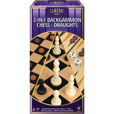 Настільна гра Ambassador Набір 3-in-1 Backgammon Chess Draughts (англ) (6337864) Вінниця - фото 1