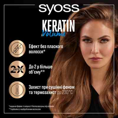 Спрей для волос Syoss Keratin & Volume Защита при сушке феном 200 мл (9000101712681) Винница