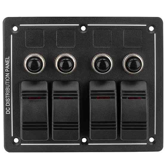 Панель на 4 переключателя автомат 86х102мм ROCKERS HF60-104B Киев