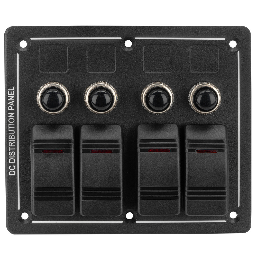 Панель на 4 переключателя автомат 86х102мм ROCKERS HF60-104B Киев - изображение 1