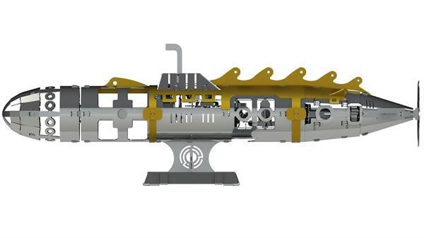 Колекційна модель-конструктор Metal Time Elusive Nautilus Підводний човен механічний (MT045) Харків - фото 5
