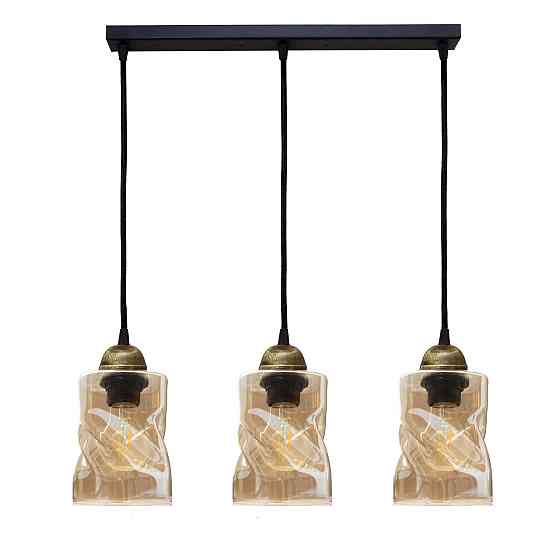 Светильник подвесной MSK Electric Tornado на планке под три лампы Е27 PL 20245-3 BK Одесса