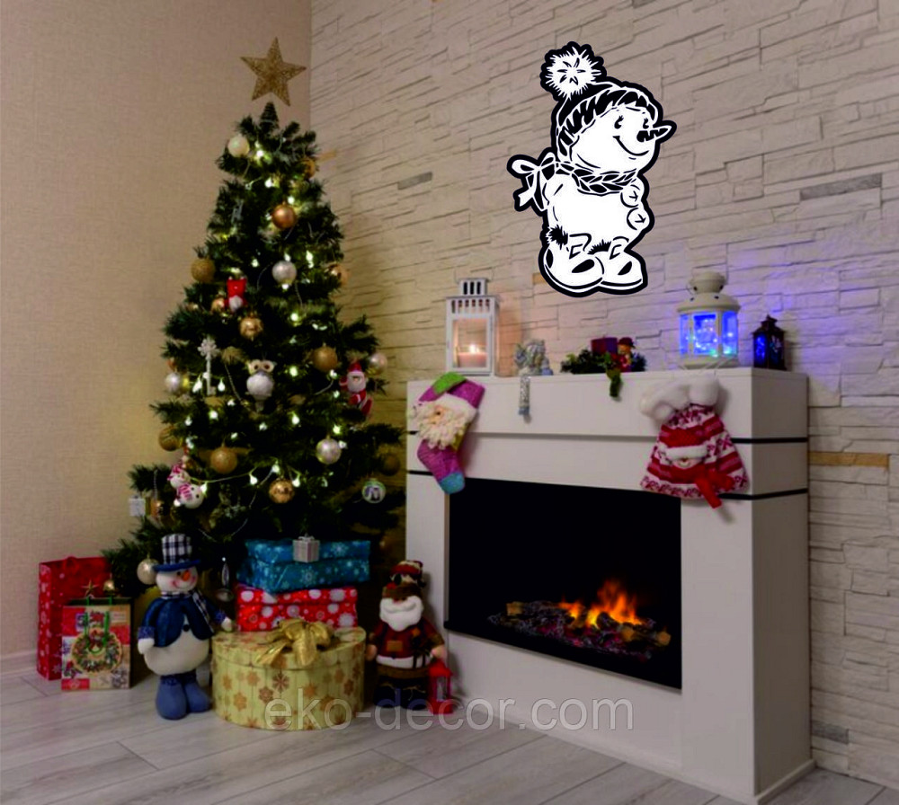 Декоративне настінне Панно «Сніговик», Декор на стену Київ - фото 3