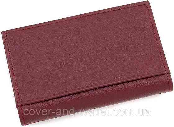 Шкіряна обкладинка на Id карту і авто документи бордового кольору ST Leather Киев