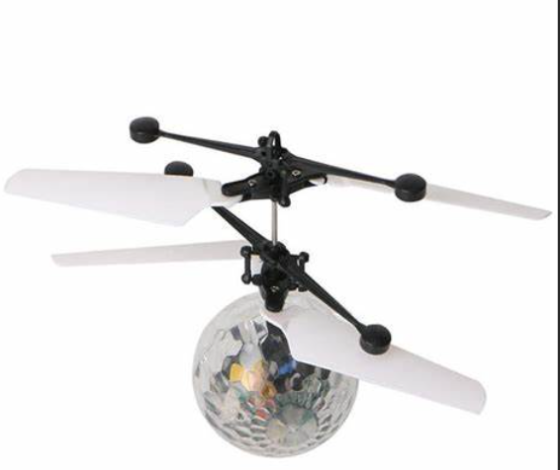 Літаючий мяч зі світлом індукційний usb 15 на 11 см прозорий коробка с дефектом Київ