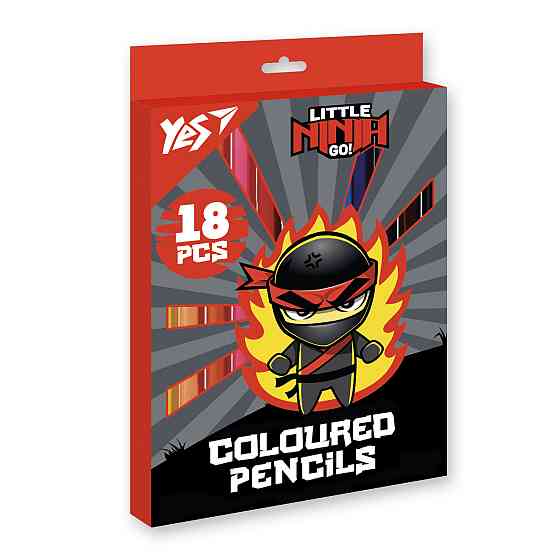 Олівці кольорові 18 кол. "Yes" Ninja тригранні, 290737, шт Київ