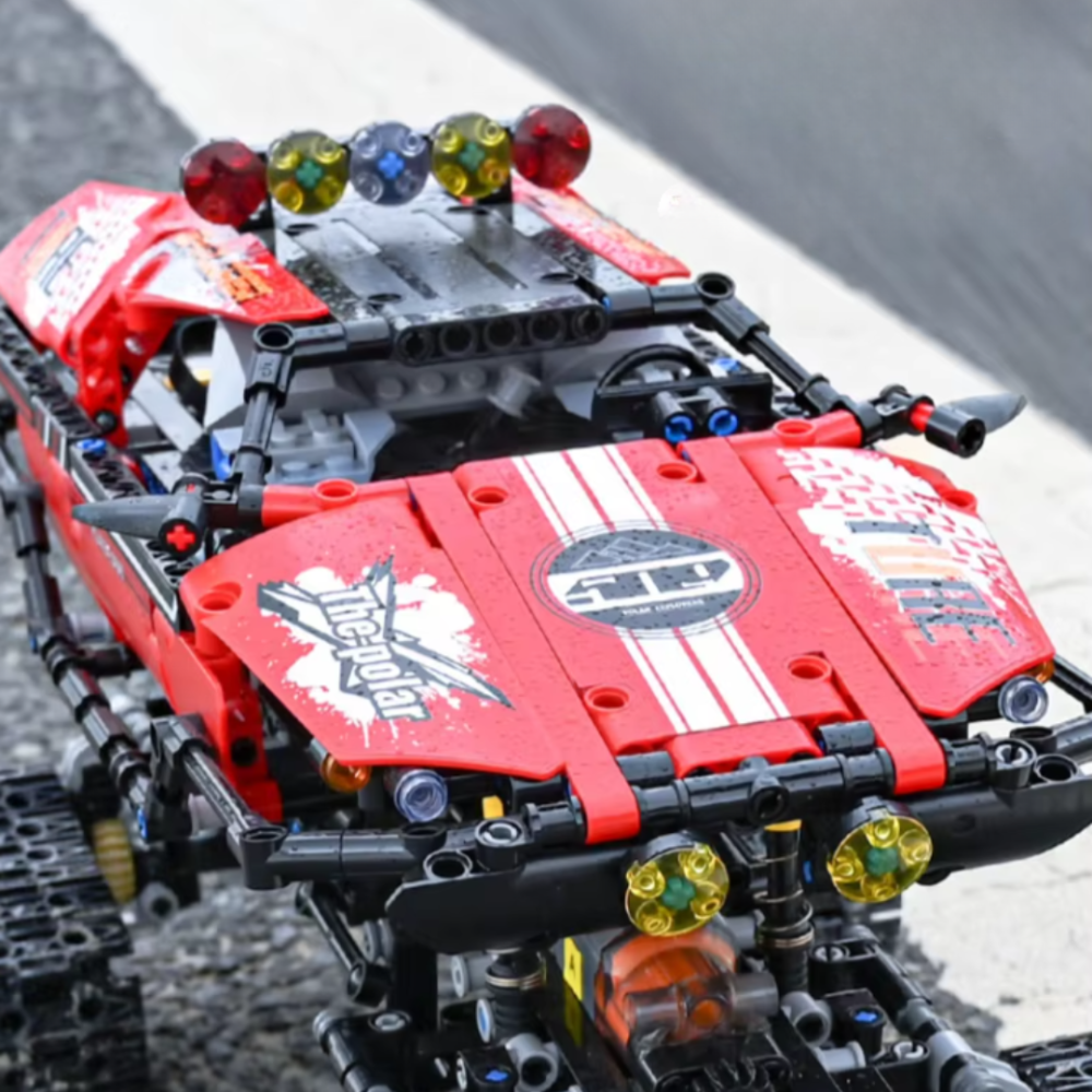 Конструктор споротивний позашляховик на гусеничному ходу на дистанційному управлінні на 1381 деталь, червоний Кам'янець-Подільський - фото 9