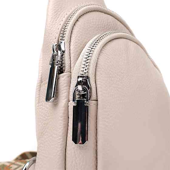 Сумка-слінг із натуральної шкіри для жінок Vintage 22936 Білий Київ