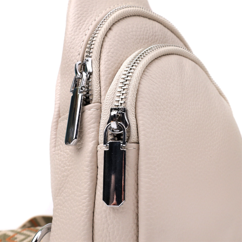 Сумка-слінг із натуральної шкіри для жінок Vintage 22936 Білий Київ - фото 5