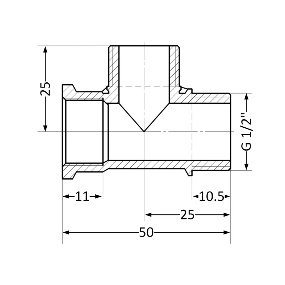 Тройник Thermo Alliance Standart 1/2" ВНН SD41415 Київ - фото 8