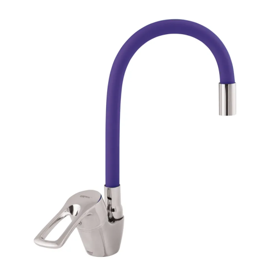 Кухонный смеситель Zerix YUB 181 с гибким фиолетовым изливом ZX0432 Харьков