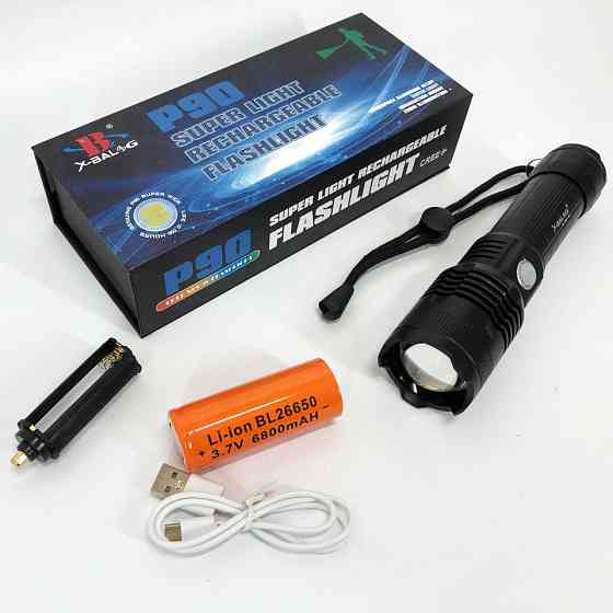 Сильный фонарик X-Balog, Долговечный светодиодный фонарь, Яркий светодиодный мощный фонарь UX-43 Ивано-Франковск