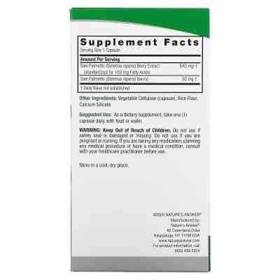 Вітамінно-мінеральний комплекс Nature&apos;s Answer З Пальметто, 690 мг, Saw Palmetto, Standardized, 120 вегетаріанських до (NTA-16431) Вінниця