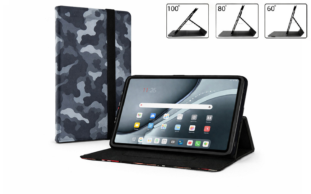Чехол-книжка PlastGuard для Pritom Tronpad M10  – эко-кожа, рамочная фиксация планшета, цвет Черный Хакі зима Киев - изображение 1
