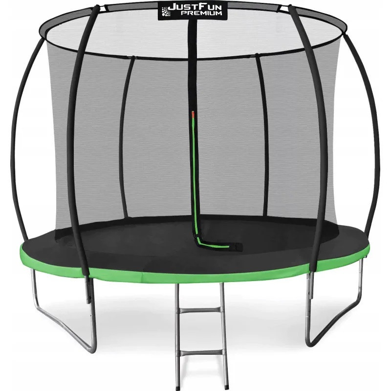 Батут Just Fun 244 см Premium Чорний внутрішня сіткa Київ - фото 1