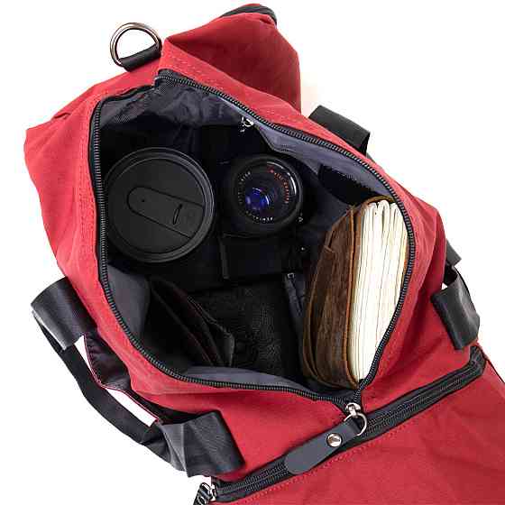 Спортивная сумка текстильная Vintage 20642 Малиновая Киев