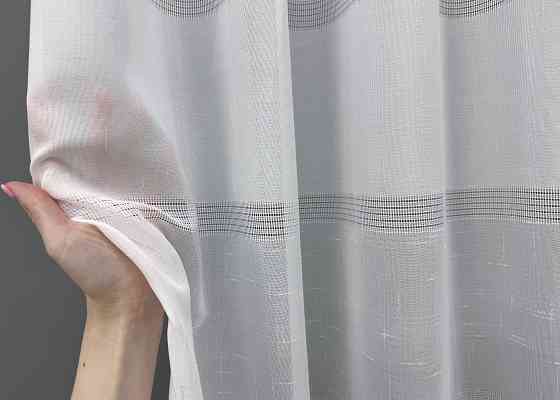 Тюль льон "Мережка" колір білий 1354т Київ