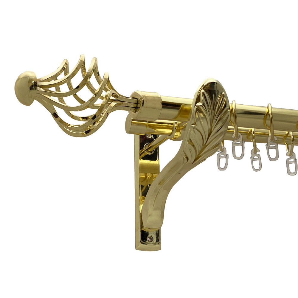 Карниз Orvit Арезо металевий дворядний ретро Золото 25\19 мм 300 см (00-00010719) Львів - фото 1