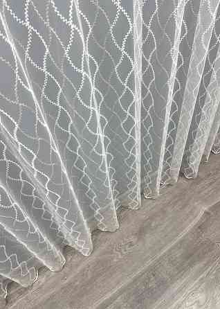 Тюль фатин с вышивкой и люрексом Цвет молочный с пудровым 1840т Киев