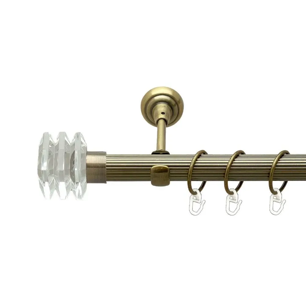 Карниз Orvit Міліора металевий однорядний відкритий рифлена труба кільце металеве Антик 25 мм 300 см Львов - изображение 1