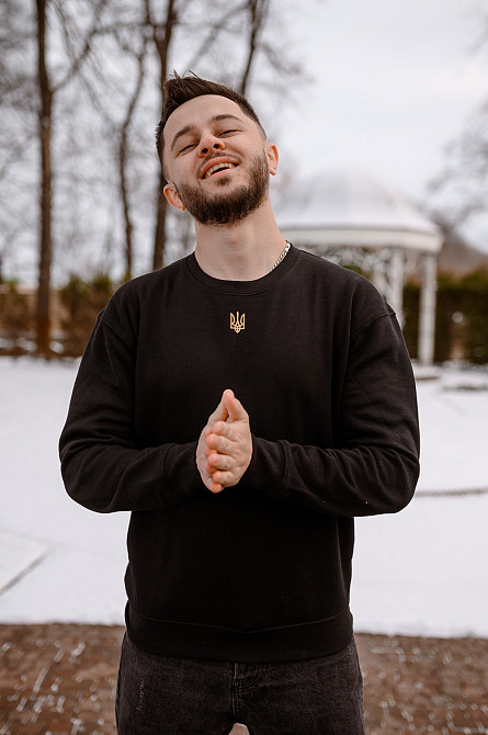 Світшот як у президента з тризубом XXL, Темно-зелене Чернівці - фото 1