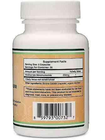 Нікотинамід мононуклеотид Double Wood NMN (Nicotinamide Mononucleotide) 250 mg, 60capsules Луцьк