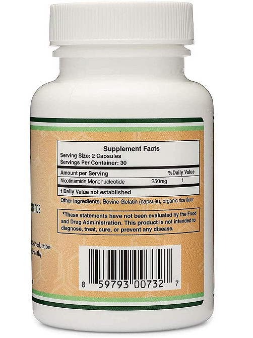 Нікотинамід мононуклеотид Double Wood NMN (Nicotinamide Mononucleotide) 250 mg, 60capsules Луцьк - фото 2