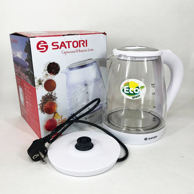 Бесшумный чайник Satori SGK-4105-WT 1.8 л 1500 Вт, Лучший KF-283 бюджетный электрочайник Киев - изображение 4